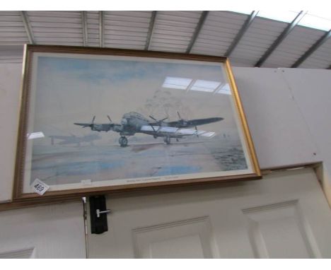 A framed and glazed Lancaster print