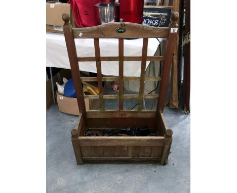 A wooden planter