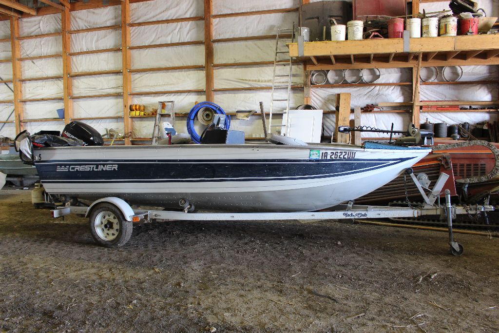 1983 Crestliner Nordic FishnSki boat, alum construction, Mercury 1999