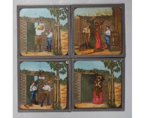 A collection of approximately 300 magic lantern slides,