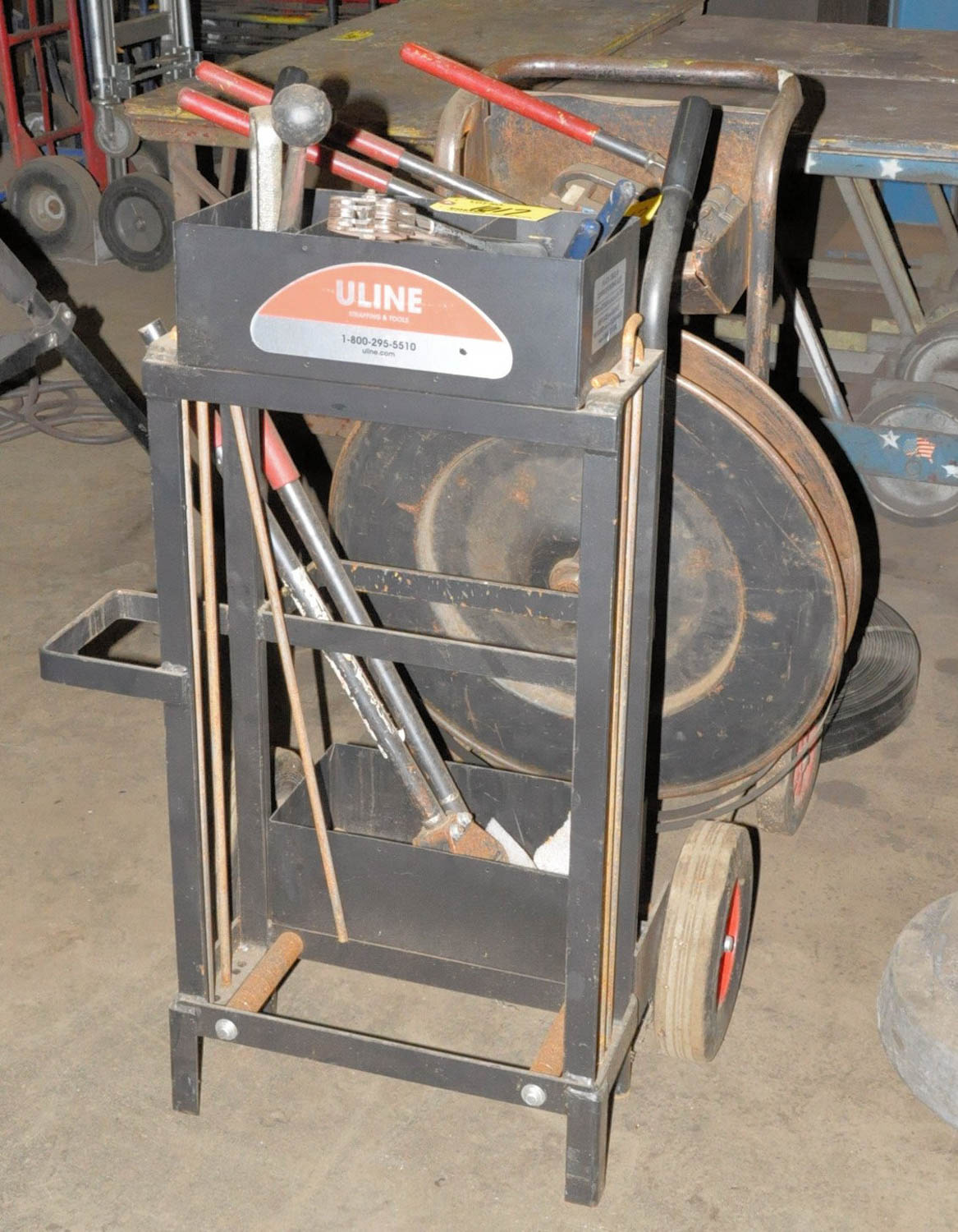 (2) STEEL BANDING CARTS WITH TOOLS