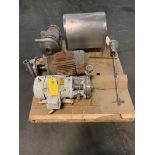 Lot of Centrifugal Pumps (3) with 2 Motor Covers and Agitator. Rigging Fee: $50