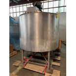 Crepaco 60" x 40" Straight Side x 48" Deep Jacketed Dish Bttm Ctr Discharge Tank. Rigging Fee: $300