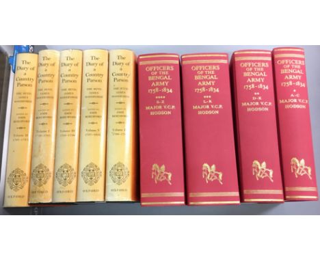 5 Volumes of a diary of a Country Parson and 4 volumes of Officers of The Bengal army [NO RESERVE]