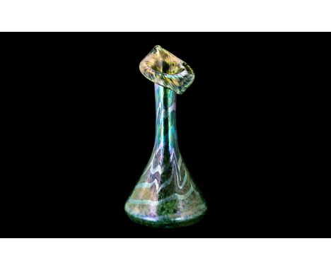 Art Nouveau Ditchfield Style Vase, tulip shaped top, in green lustre effect, measures 14" tall.  Beautiful decorative item.