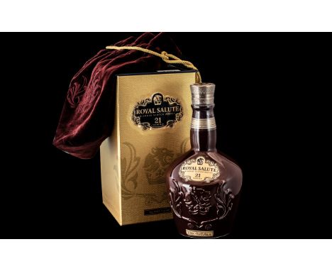 Drinker's Interest - Royal Salute 21 Years Old Blended Scotch Whiskey, Ruby Flagon 70cl.  A special Ruby-coloured edition of 