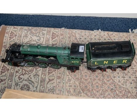 Scratch Built Engine and Tender 'The Flying Scotsman'. Overall length 26 inches. 