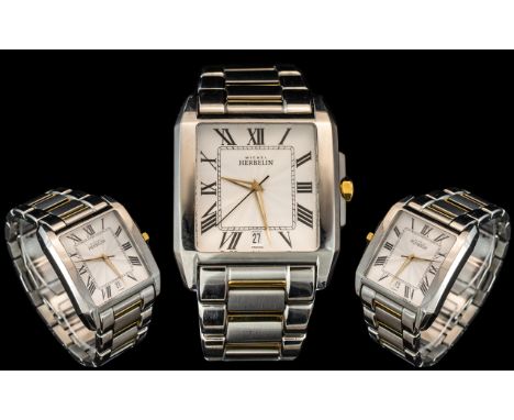 Michael Herbelin of Paris - Gents Stainless Steel and Gold Tone Wrist Watch. Ref No 12282, Swiss Movement, Sapphire Glass, Wa