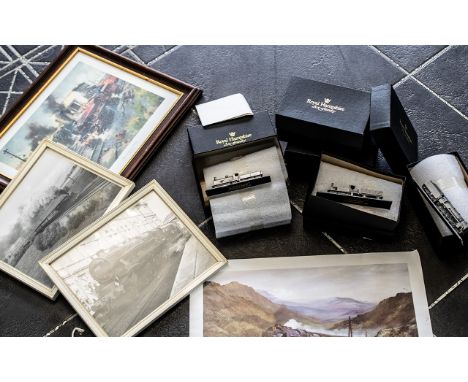 Railway Interest - Royal Hampshire Art Foundry Collection of Pewter Trains, comprising  The Duchess of Hamilton, The Evening 