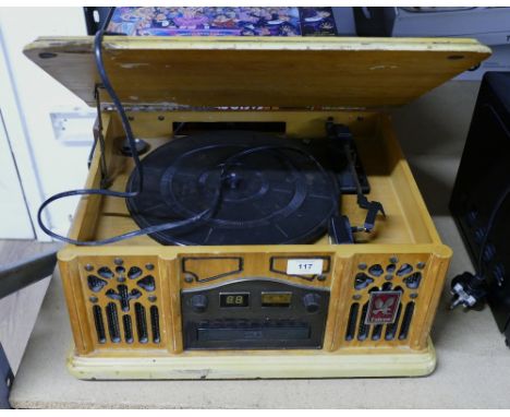 Traditional style Falcon gramophone, record player, CD player combination