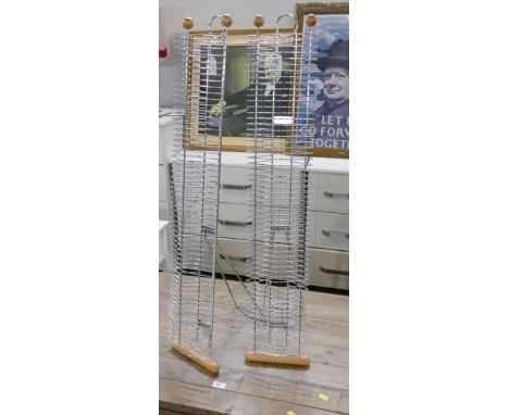 Pair of retro style CD storage units
