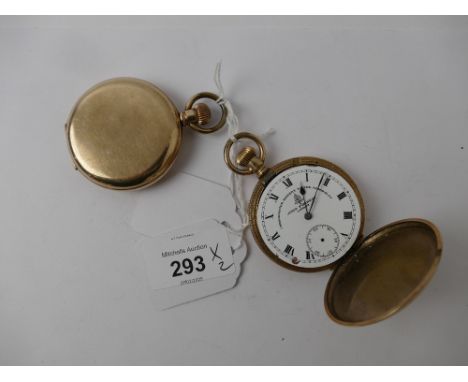 Thomas Russell &amp; Son of Liverpool pocket watch case inscribed "This Case Guaranteed to Wear 10 years, 320620 12C" and Joh