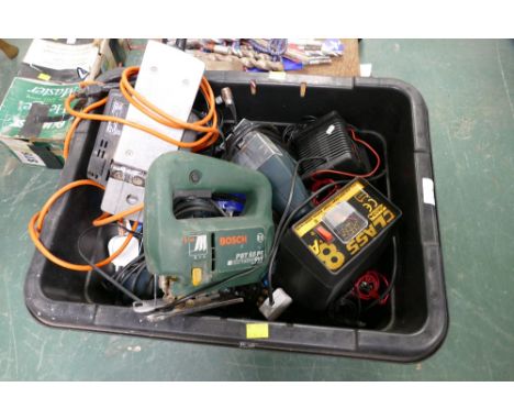 Box of electric hand tools&nbsp; NOTE - The planer in the image of this lot has been withdrawn&nbsp;