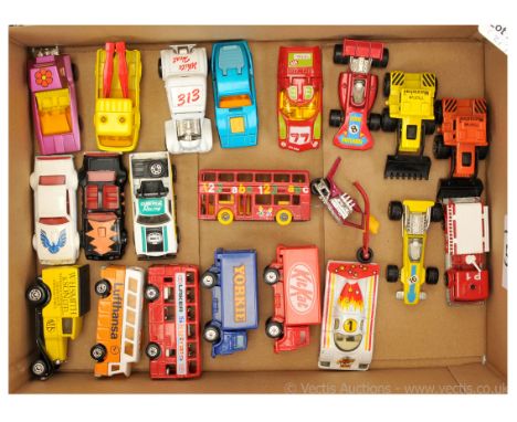 Matchbox Superfast group of 1970's to early 1990's issue models including 2 x 29c Tractor Shovel promotional issue "Thomae Mu