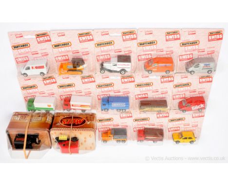 Matchbox Superfast group of 1980's issue "Swiss Collection" models 4 of which have Macau base including Volkswagen Golf "PTT"