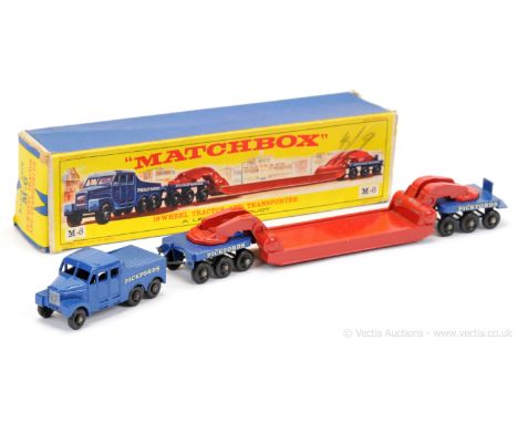 Matchbox Regular Wheels Major Pack M6 Scammell 6 x 6 Ballast Tractor with Pickfords Low Loader Trailer - bright blue ballast 