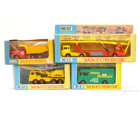 Matchbox King Size a group of Commercial Vehicles. (1) K5 Racing Car Transporter; (2) K11 DAF Articulated Car Transporter - l