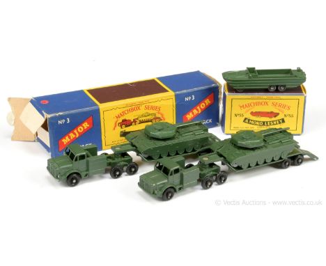 Matchbox Regular Wheels 2 x Major Pack M3 Mighty Antar Articulated Tank Transporter with Centurion Tank Load - both are 24-tr