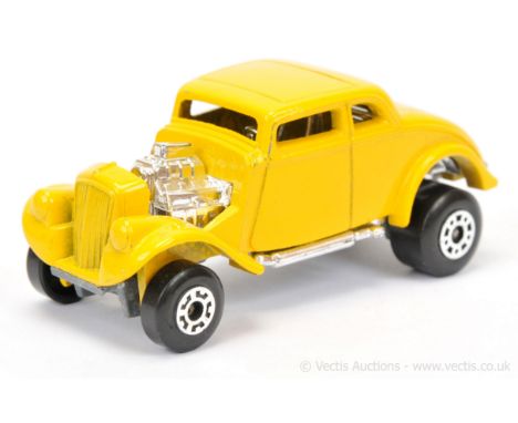 Matchbox Superfast 69d Willys Street Rod factory Pre-production colour trial - yellow body, chrome engine &amp; interior, bar