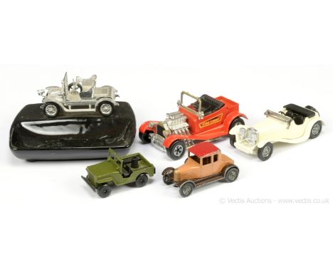 Matchbox group of unboxed models.  Superfast 38c Armoured Jeep with matt black "No.38 Jeep" base (missing gun &amp; hood labe