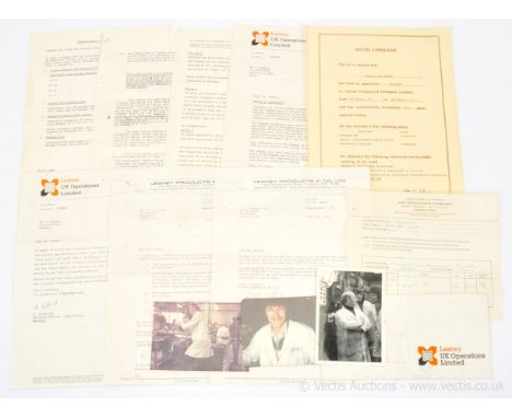 Matchbox quantity of Lesney Products &amp; Co Ltd and Lesney UK Operations Limited Paperwork relating to our vendors employme