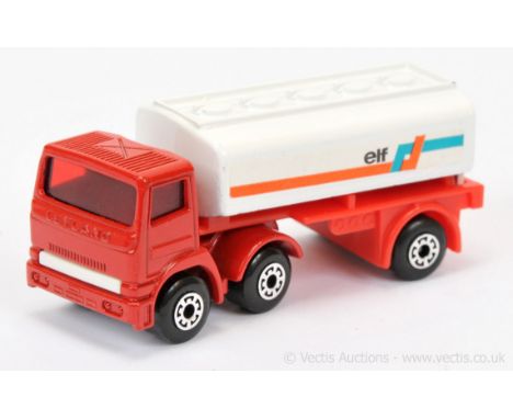 Matchbox Superfast 14d Leyland Articulated Tanker "ELF" - red tractor unit with red windows, white grille &amp; base with mod