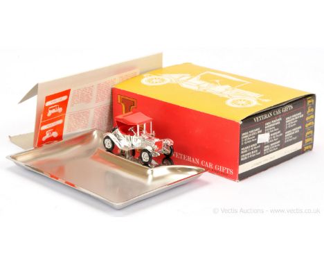 Matchbox Models of Yesteryear Giftware Series Chrome Plated Y14 Maxwell Roadster with dark red smooth roof, bright red grille