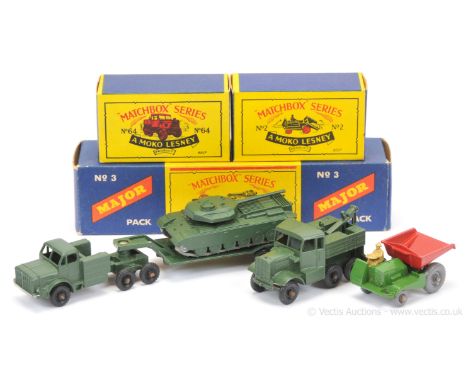 Matchbox Regular Wheels (1) 2b Muir Hill Site Dumper - grey plastic wheels with rounded axles - Excellent (axles rusty &amp; 