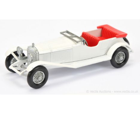 Matchbox Models of Yesteryear Y10 Mercedes Benz 36/220 - white body, tan interior, rare tan steering wheel (not bare metal), 