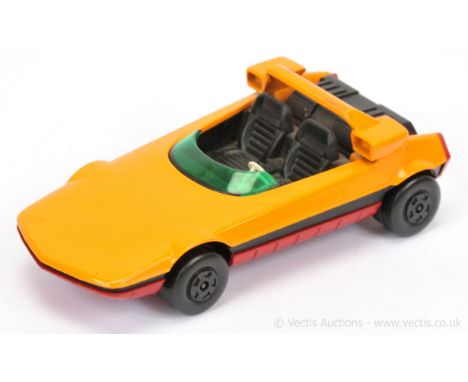 Matchbox Speed Kings K31 Bertone Runabout factory trial model - light orange body, dark green windscreen, black interior, whi