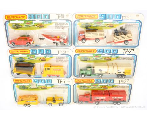 Matchbox Superfast group of twin packs. (1) TP7 containing Gliding Club Jeep - yellow body with cast metal seats which have s