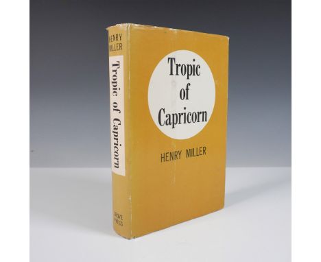 First printing of Tropic of Capricorn by Henry Miller, published in 1961 by Grove Press, Inc. This 348 page novel, a semi aut