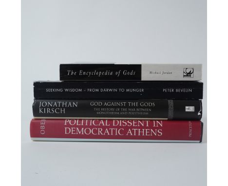 This collection of four hardcover books explores themes of religion, philosophy, and political history. The Encyclopedia of G