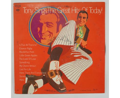 Original 1970 pressing of Tony Sings the Great Hits of Today!, released on Columbia Records (CS 9980). This album marks a uni