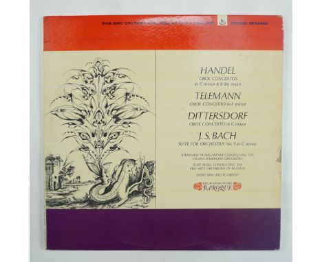 This Mercury Living Presence stereo vinyl (SR 90403) features oboe concertos by Handel, Telemann, and Dittersdorf, along with