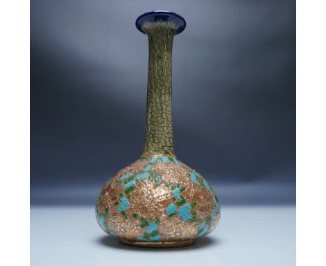 This exquisite Royal Doulton Burslem Tapestry Vase showcases the brand’s mastery of decorative pottery with a richly textured