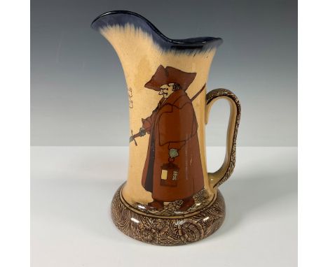 A remarkable Royal Doulton Seriesware pitcher featuring the design "Watchman - What of the Night?" This piece is rendered in 