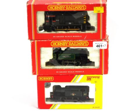 Three Hornby 00 gauge locomotives, two tank locomotives, King George V and B R Industrial, together with and 060 diesel elect