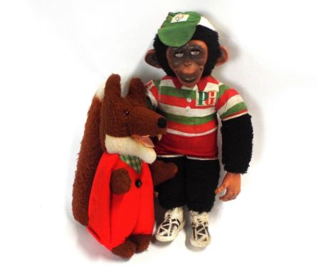Wendy Boston, Basel Brush soft toy and vintage PG tips chimpanzee soft toy