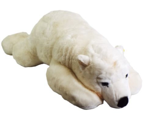 Large Steiff polar bear, Arco with ear button and tag