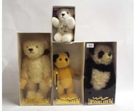 Four boxed Merrythought bears