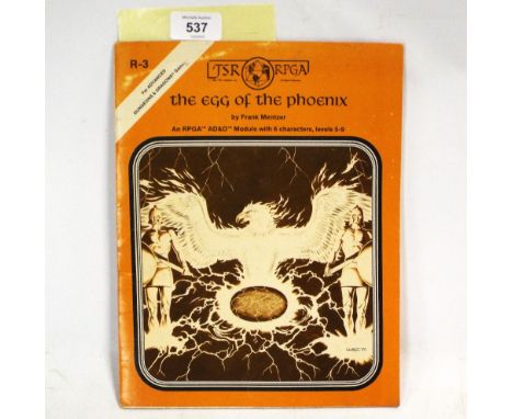 Advanced Dungeons &amp; Dragons softback R-3 "The Egg of The Phoenix", rare publication by Frank Mentzer first edition 1982