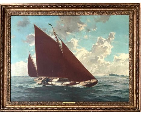 Charles Murray Padday (1868-1954). Oil on canvas. “Enjoying a Day Sailing” Signed.Measures 56cm x 76cm.Condition report – Goo