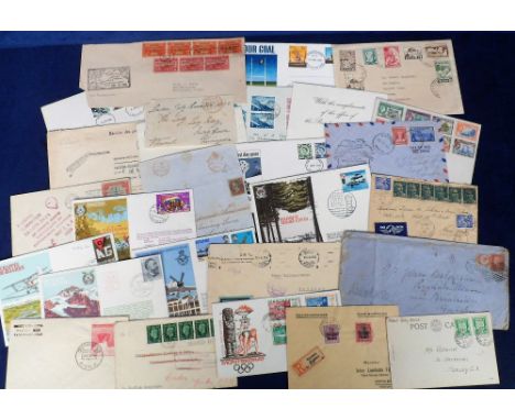 Postal History, nice selection inc. Manila to San Francisco 1st Flight 1935 with overprint stamps; Iceland from The President