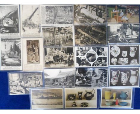 Postcards, an industrial mix of 20 cards inc. Babbacombe Pottery, Knight's Pottery Tintagel, Worcester Pottery, Fenton's, Dri
