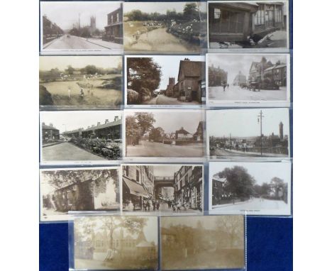 Postcards, Cheshire, a selection of 14 RP's of Cheshire inc. animated River Bollin scene at Ashley Mills (2), High St Great B