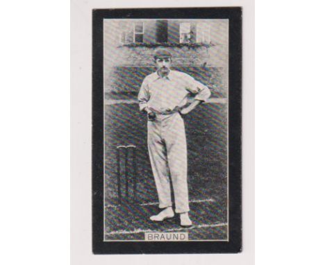 Cigarette card, Smith's, Champions of Sport (Blue Back), Cricket, type card, L.C. Braud (light foxing to back, gd) (1)