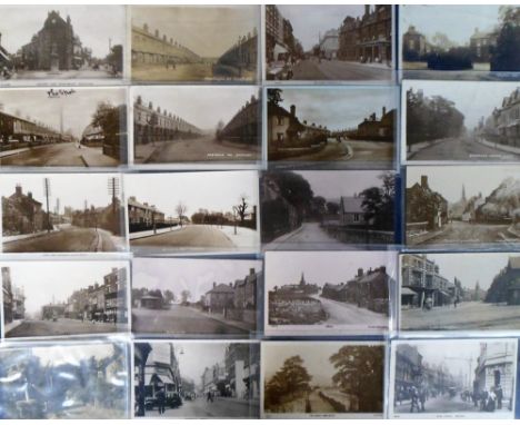 Postcards, Midlands, a good RP mix of approx. 41 cards of the Midland inc. Belsay Village, Market Place Loughborough, Stuarts