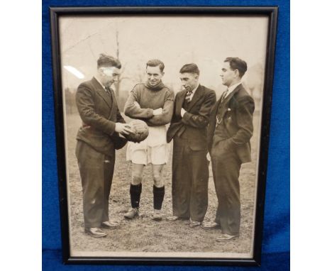 Football, Press Photo, Aldershot FC, a scarce framed and glazed b/w photo showing Angus Seed who was Aldershot's First Manage