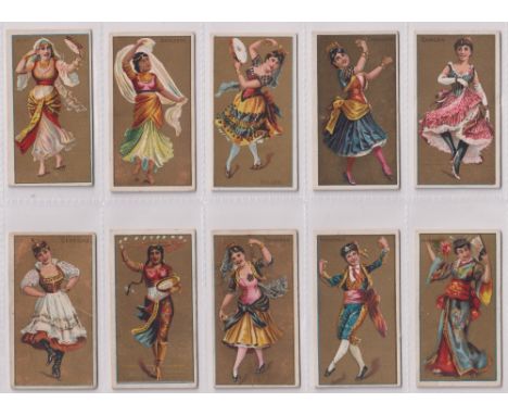 Cigarette cards, USA, Kinney, National Dances, (White Border) (47/50) (some with sl age toning &amp; a few with light stainin
